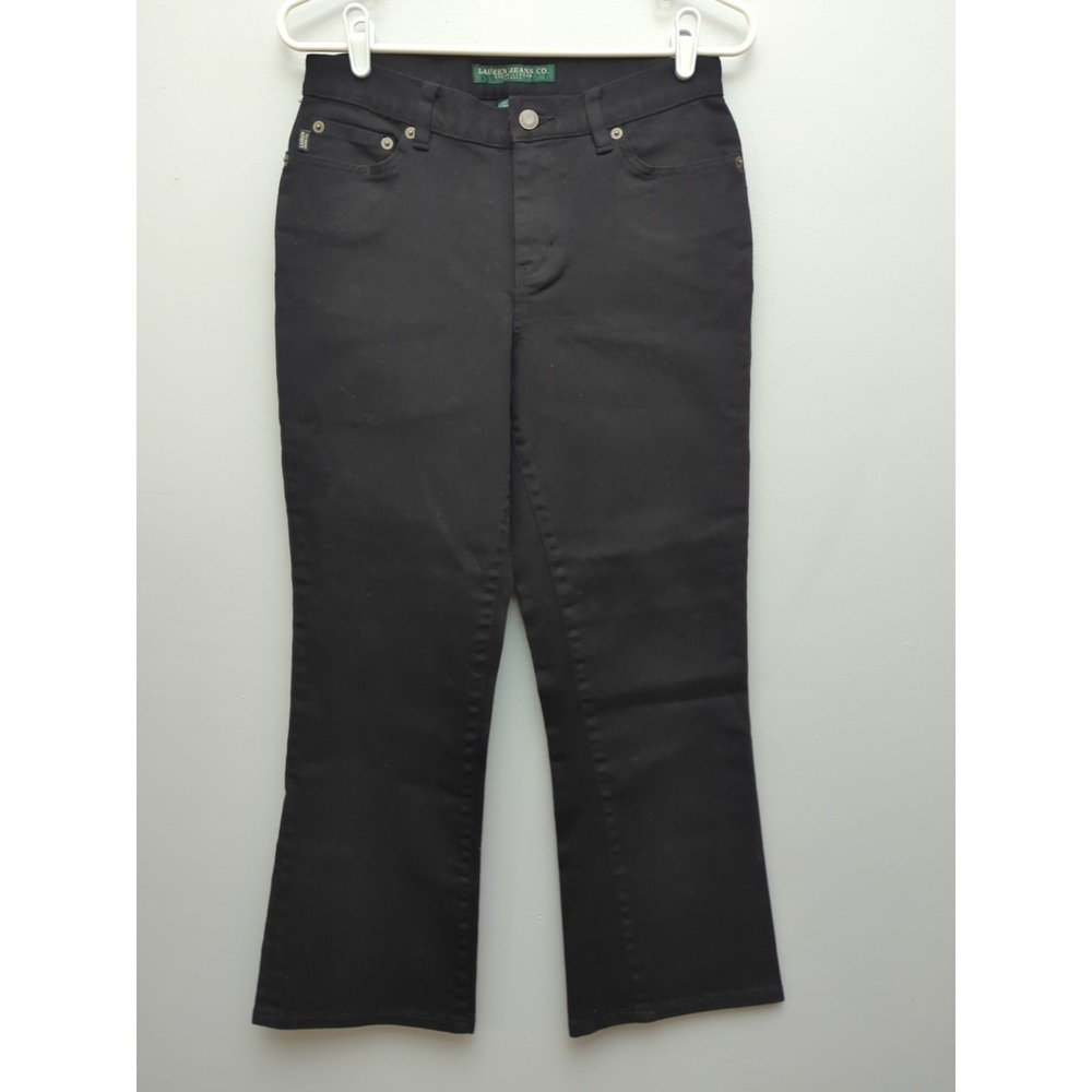 D5 LRL Ralph Lauren Jeans Co Women's‎ 6P Black Classic Bootcut Petite Denim